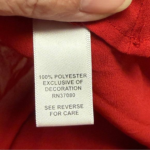 Cato Red Crochet Lace Blouse 18/20W Boho Peasant Top Plus Size Chic - Picture 8 of 10